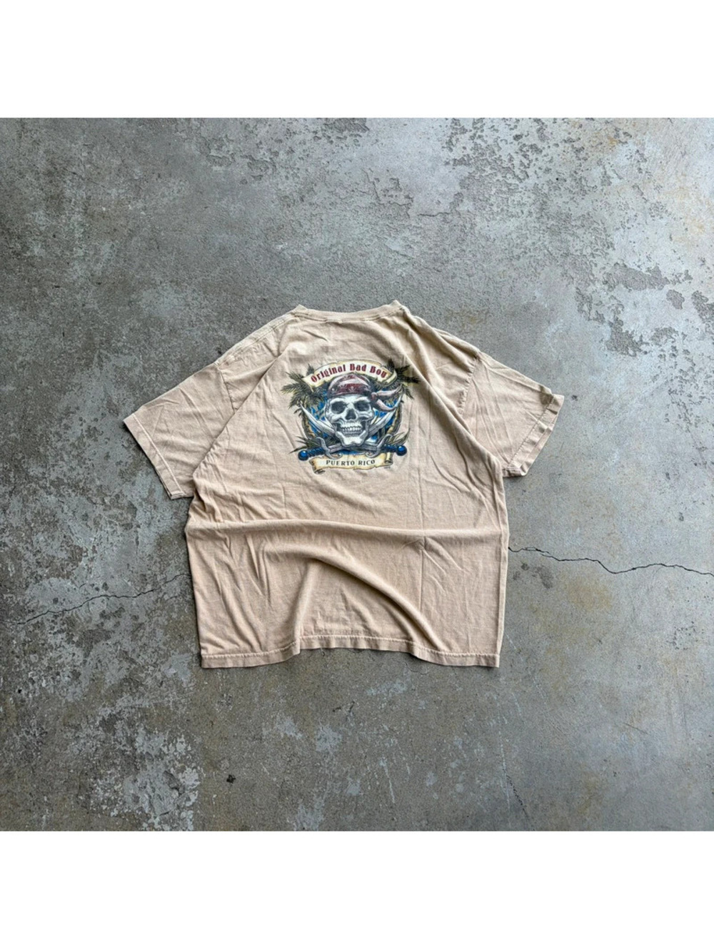 Y2K Vintage Surfwear Pirate Skull Surf Tee - Men’s XL